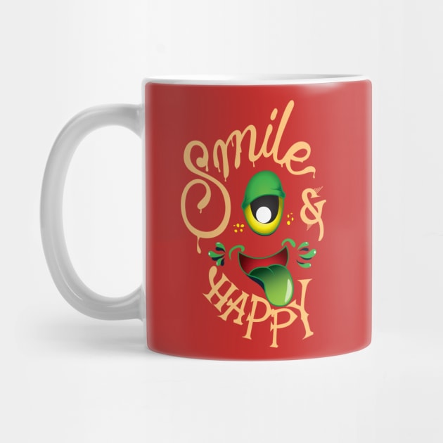 Smile Happy One Eye Monster by Mako Design 